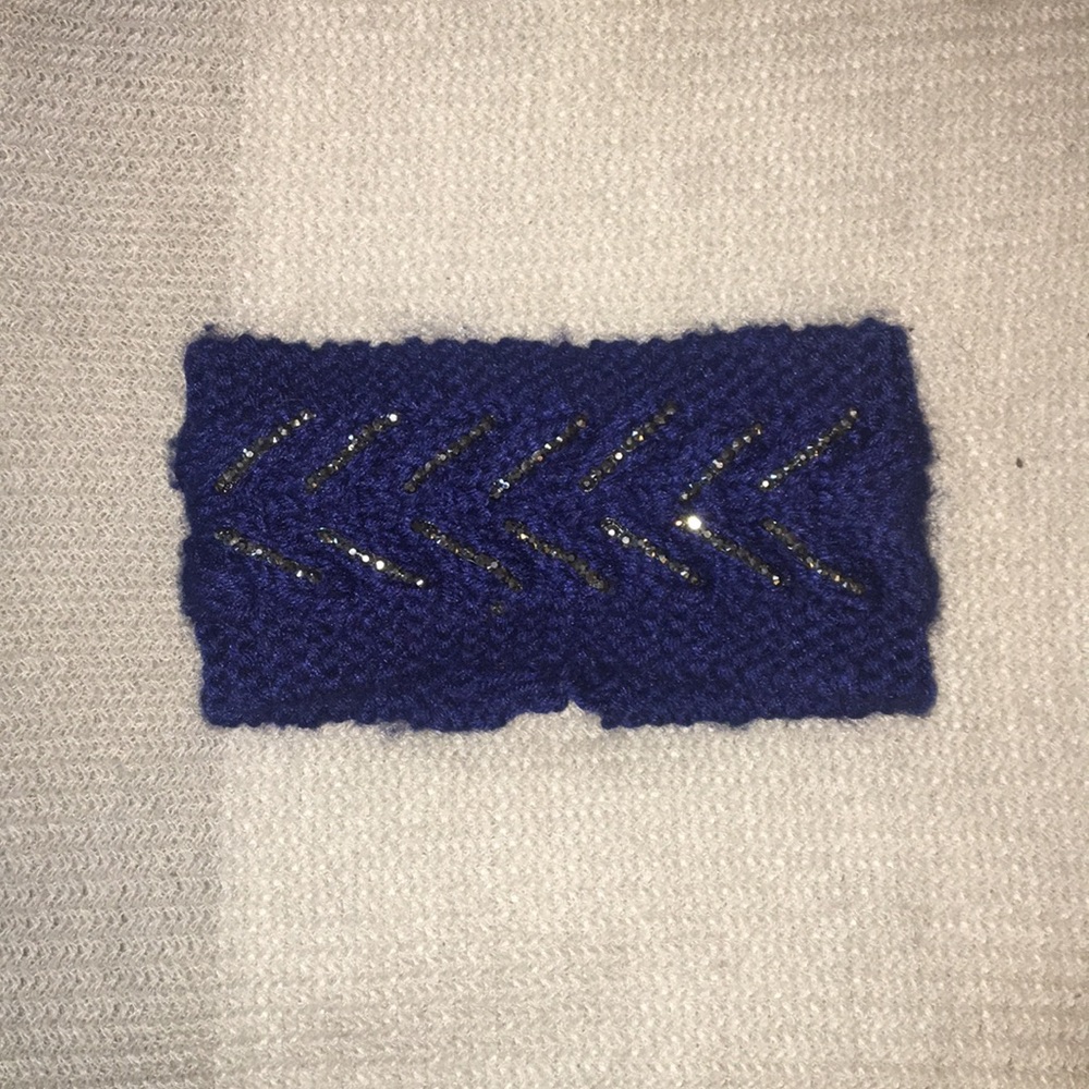 Blue winter headband